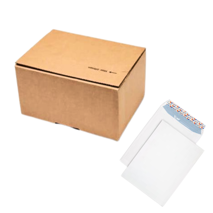 Carton d'Enveloppe Kraft BLANC A6 - 80 g - 20 paquets - Fourniture