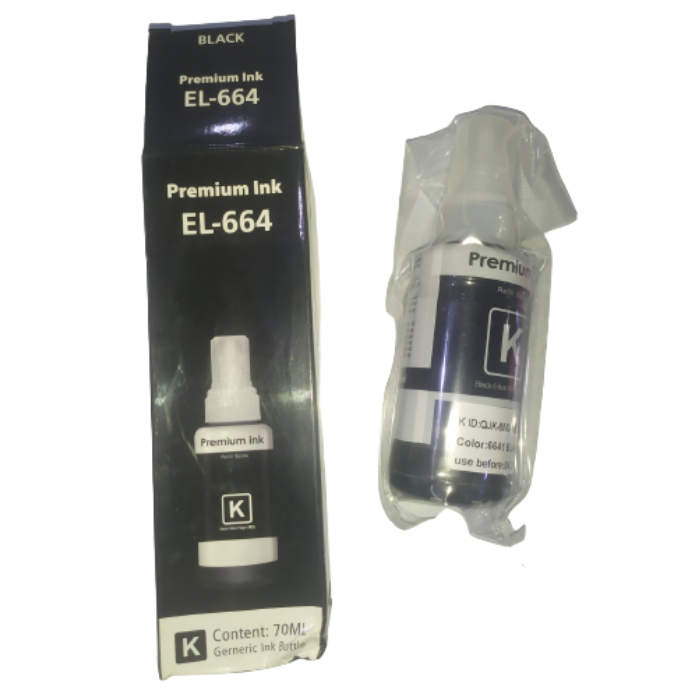 Bouteille d'encre Universel - Premium Ink pour Epson 664 (noir