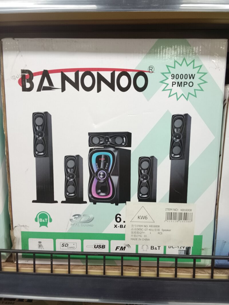 Home Cinéma BANONOO -FM, Bluetooth, USB, SD, Télécommande – Image 2