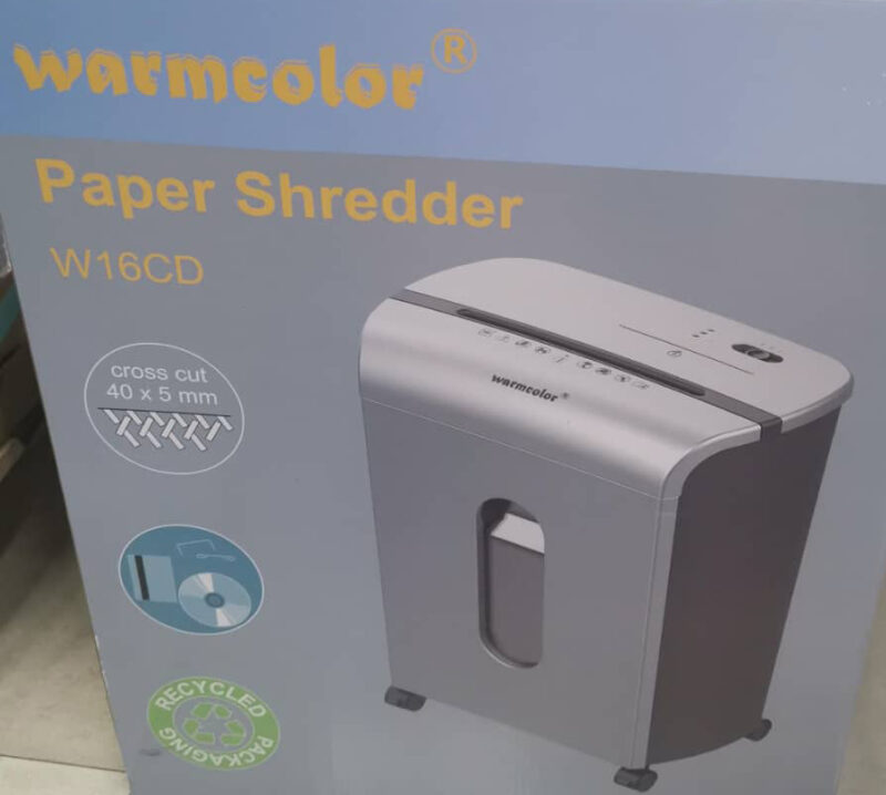 Destructeur de papier WARMCOLOR - 16 Feuilles