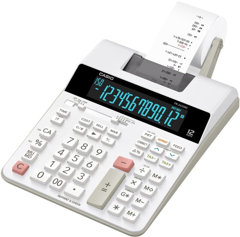 Calculatrice à imprimante Casio 2650RC - 12 Chiffres