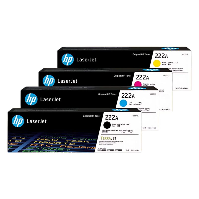 Hp Toner Magenta/Cyan/Jaune/Noir LaserJet authentique 222A