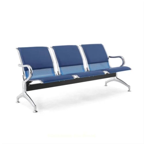 Banquette d'Attente 3 Places en Acier Inoxydable avec Mousse